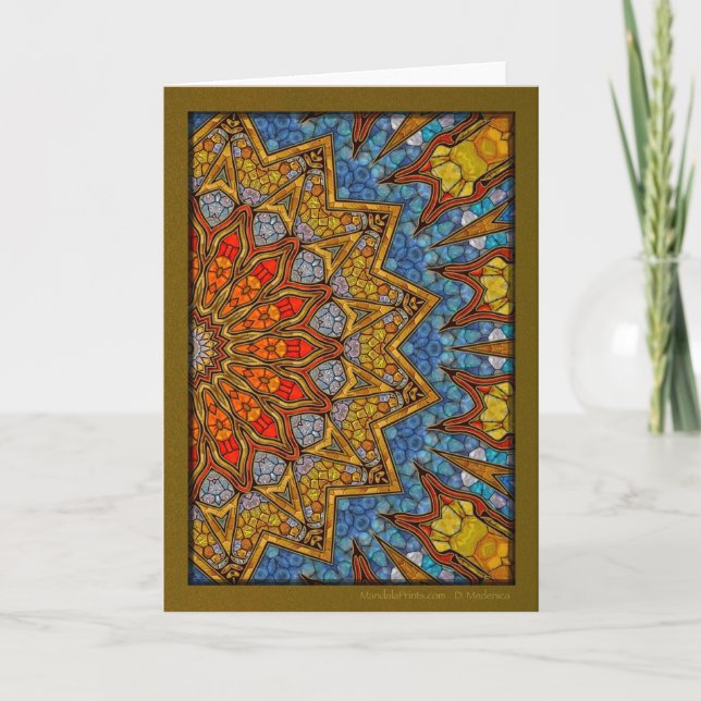 Digital Sunny Mandala Helgkort (Framsida)