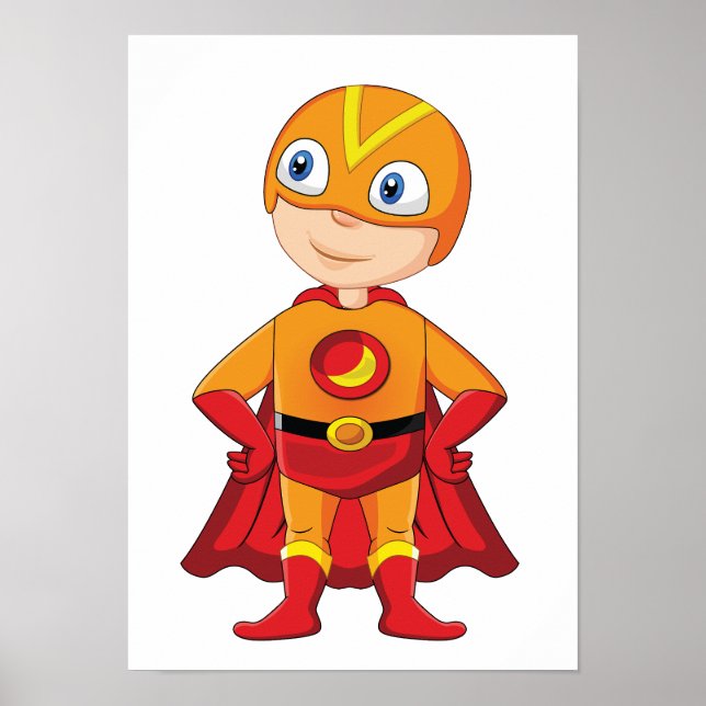 Digital superhjälte Poster och stämplar ut (Framsidan)