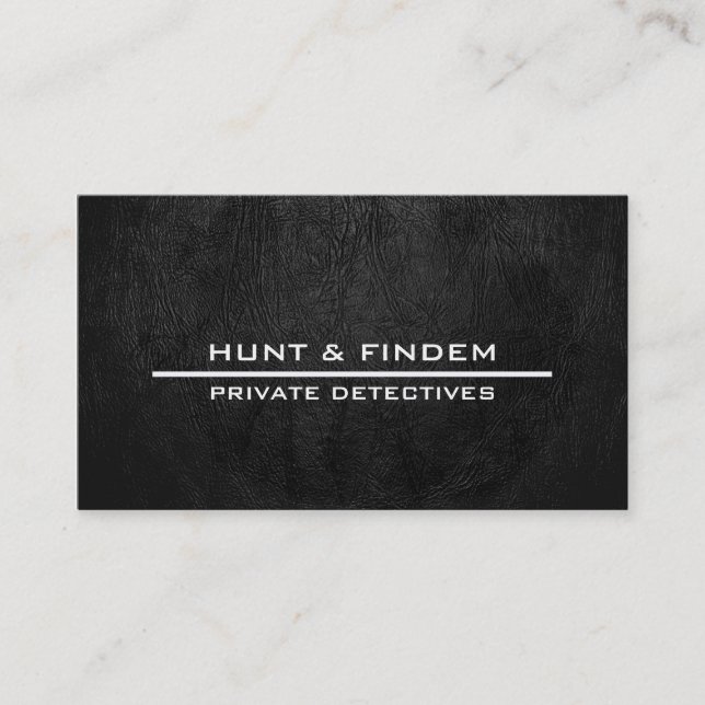 Digital svart läder visitkort (Framsida)