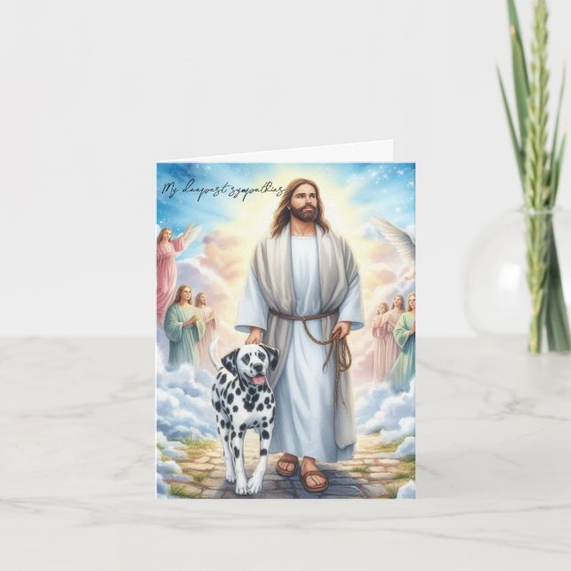 Digital sympati för Hund Loss Jesus med Dalformati Kort (Framsida)