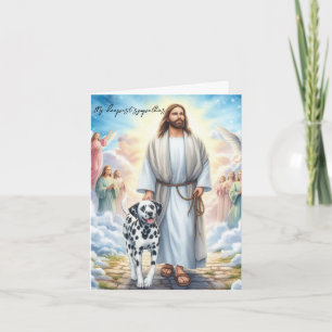 Digital sympati för Hund Loss Jesus med Dalformati Kort