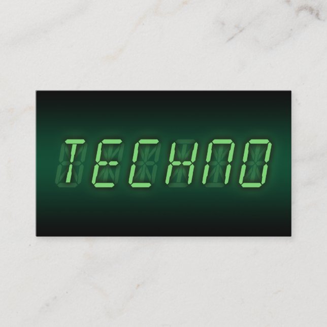 digital techno visitkort (Framsida)