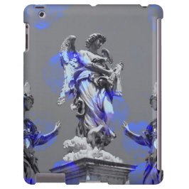 Digital teckning av skulpturer med blå färg-pensel