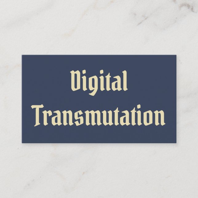 Digital transmutation visitkort (Framsida)