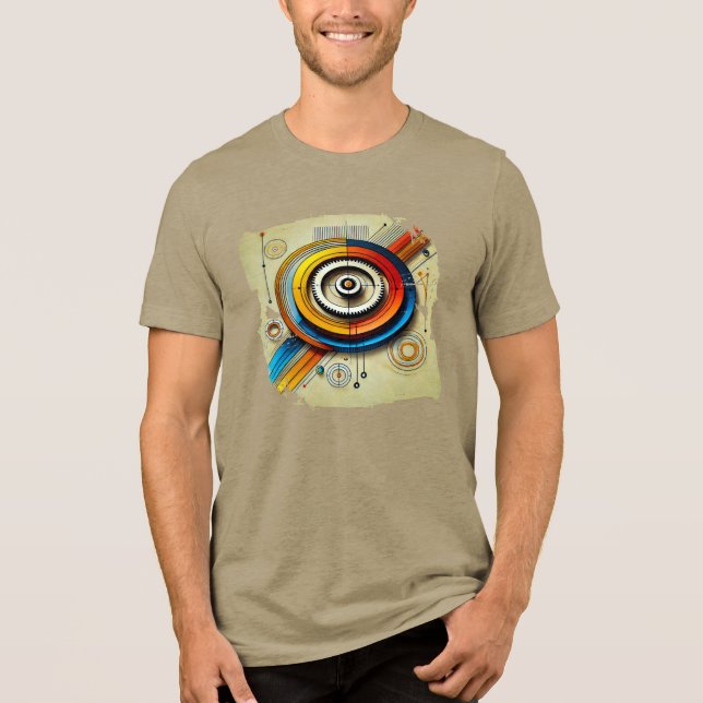 Digital TShit - Electric Swirls T Shirt (Framsida)