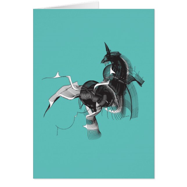 Digital Unicorn Hälsningskort (Framsidan)