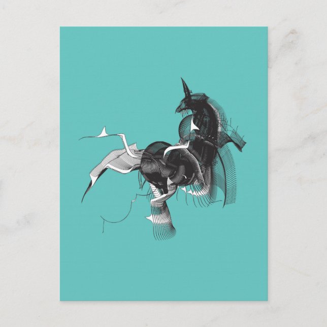 Digital Unicorn Vykort (Framsida)