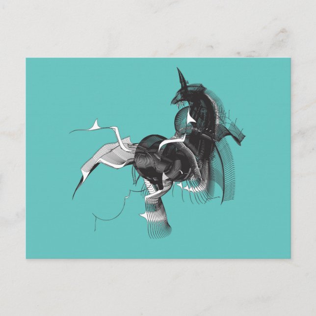 Digital Unicorn Vykort (Framsida)