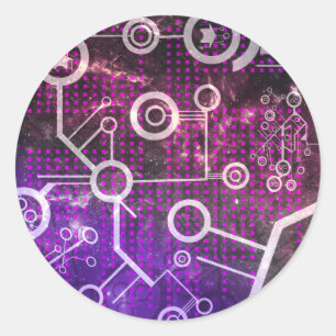 Digital Universe Runt Klistermärke