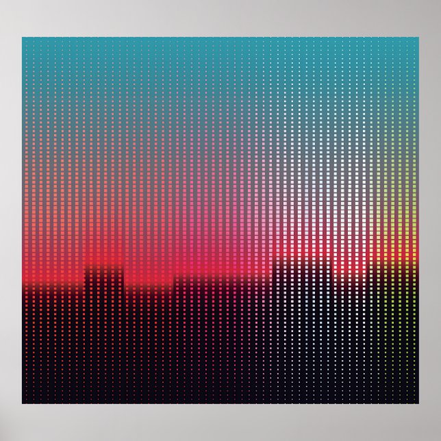 Digital Urban-torg: Futuristiska Oskärpa. Poster (Framsidan)