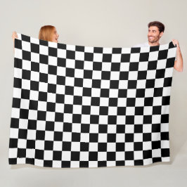 Digital utskrift i svartvitt fleecefilt