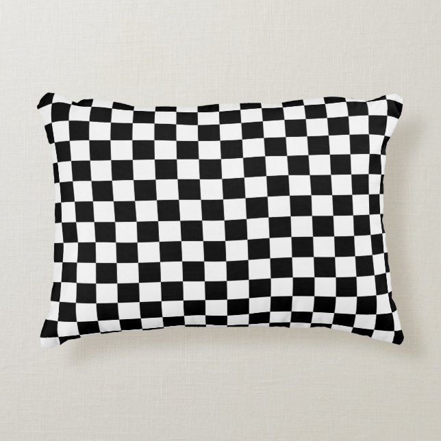 Digital utskrift i svartvitt prydnadskudde (Framsidan)