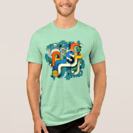 Digital utskrift T-Shirt - Vibrant Abstrakt Stänk