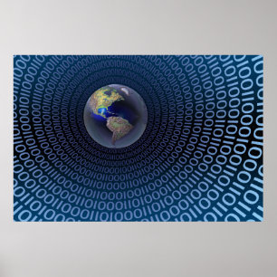 Digital världsaffisch poster