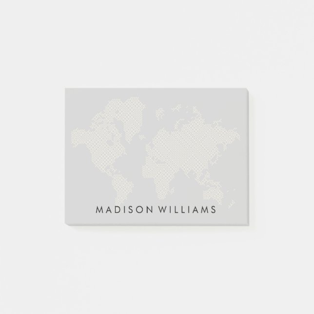 Digital världskarta post-it block (Framsida)