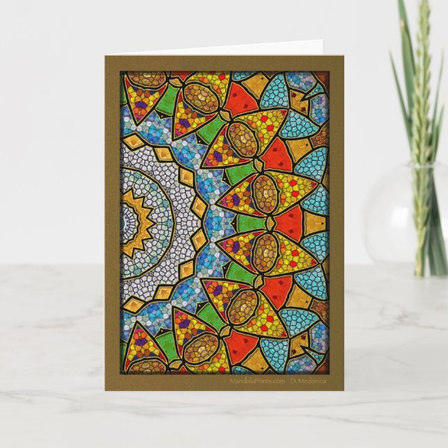 Digital Vatten Mandala Helgkort (Framsida)