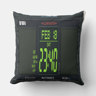 Digital Watch Face Lumbar Pillow Kudde