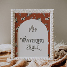 Digital Western Wating Hål-tecken Poster