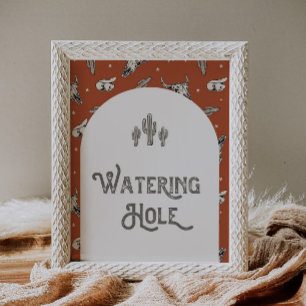Digital Western Wating Hål-tecken Poster