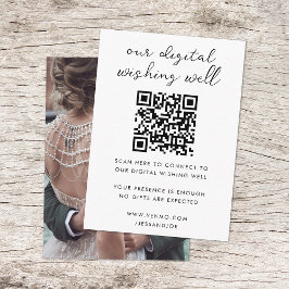 Digital Wishing-källa QR-kod Bröllop-registrerings Tilläggskort