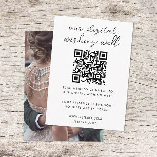 Digital Wishing-källa QR-kod Bröllop-registrerings Tilläggskort