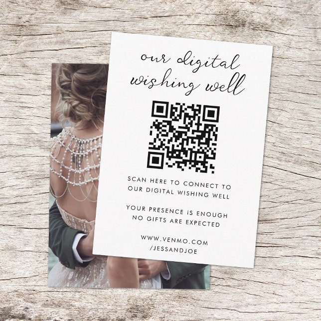 Digital Wishing-källa QR-kod Bröllop-registrerings Tilläggskort (Skapare uppladdad)
