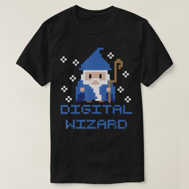 Digital Wizard Funny Tech IT Support Computer Gami T Shirt (Design framsida)