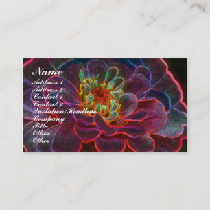 Digital Zinnia-blomma-Affärskort Visitkort