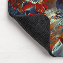 Digitala blommor i aska och träkol över kol musmatta