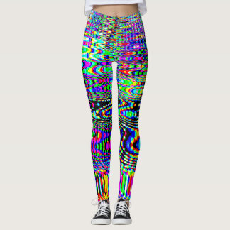 Digitala effekter: Flerfärgad abstrakt design Leggings