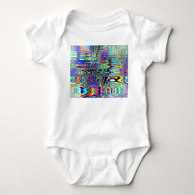 Digitala effekter: Flerfärgad abstrakt design T Shirt (Framsida)