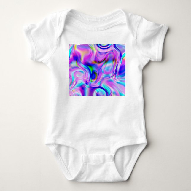 Digitala effekter: multifärgad abstrakt mönster. t shirt (Framsida)