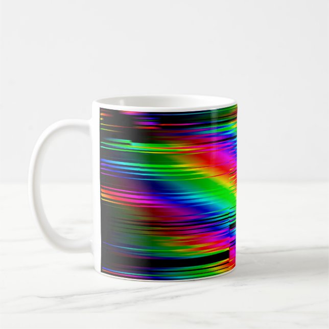 Digitala effekter. Multifärgadens abstrakt - bakgr Kaffemugg (Vänster)
