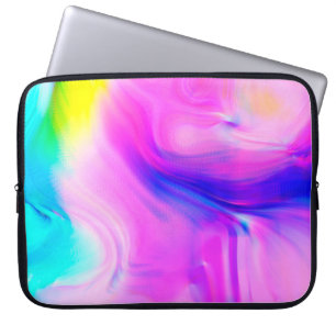 Digitala effekter. Multifärgadens abstrakt - bakgr Laptop Fodral