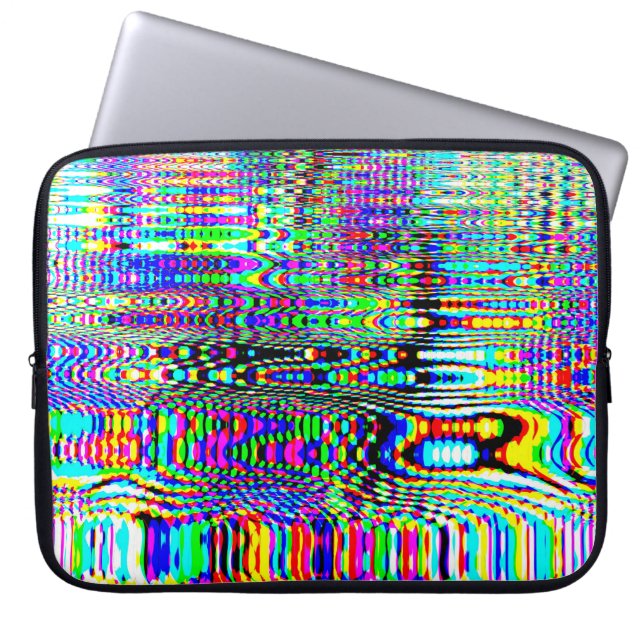 Digitala effekter. Multifärgadens abstrakt - bakgr Laptop Fodral (Framsidan)