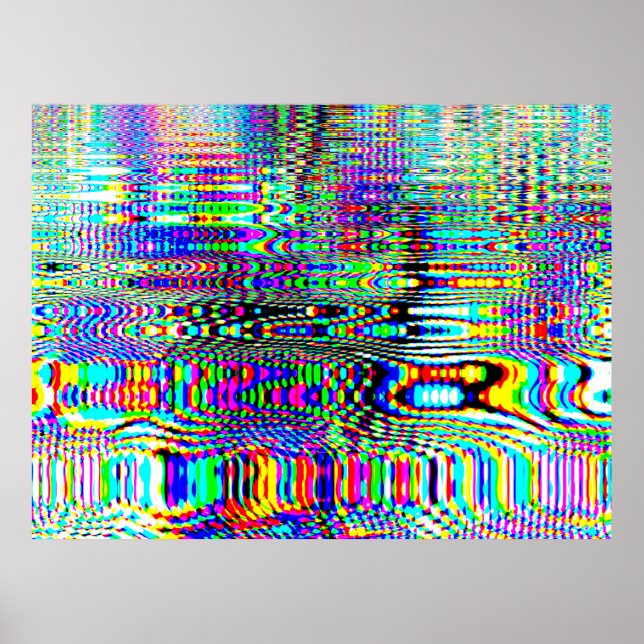 Digitala effekter Multifärgadens abstrakt - bakgru Poster (Framsidan)