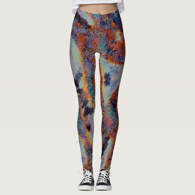 Digitala fårullsmitta med färgad färg leggings (Framsida)
