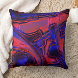 Digitala former i blek röd under blå film kudde