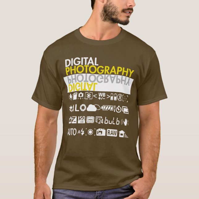 Digitala fotosymboler t-shirt (Framsida)