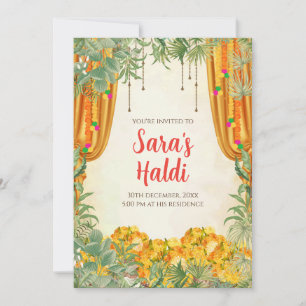 Digitala Haldi-inbjudningar Bröllops Haldi-inbjudn Inbjudningar