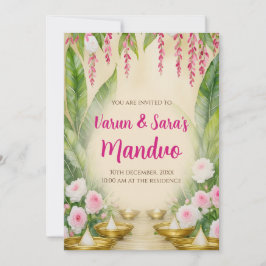 Digitala Mandap Mahurat-inbjudningar Mandvo-inbjud Inbjudningar