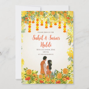 Digitala Pithi-inbjudningar & Digitala Haldi-inbju Inbjudningar