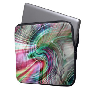 Digitala shine-färgfulla S-kurvpensel över Laptop Fodral