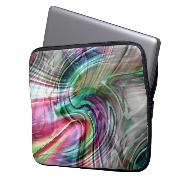 Digitala shine-färgfulla S-kurvpensel över Laptop Fodral (Framsidan Vänster)