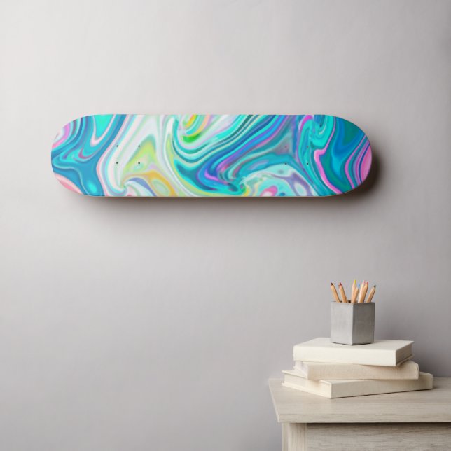 Digitalart Abstrakt Marbling G597 Skateboard (Väggkonst (Horz))