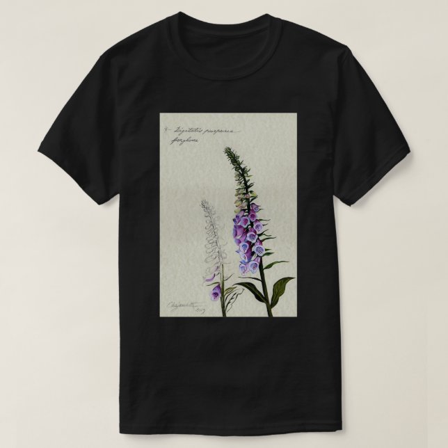 Digitalis purpurea Foxglove T Shirt (Design framsida)
