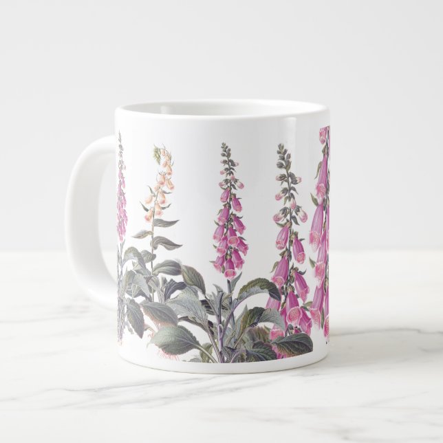 Digitalisblommor Blommig Trädgård Jätte Mugg Jumbo Mugg (Framsida vänster)