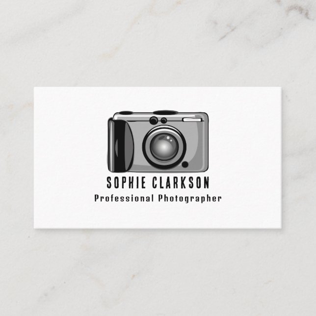 Digitalkameraikon, fotograf, fotografi visitkort (Framsida)