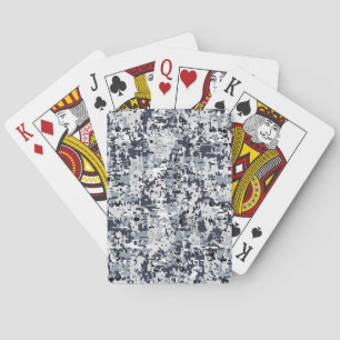 Digitalkamouflage i Urban Stil Silver Casinokort