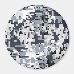 Digitalkamouflage i Urban Stil Silver Magnet